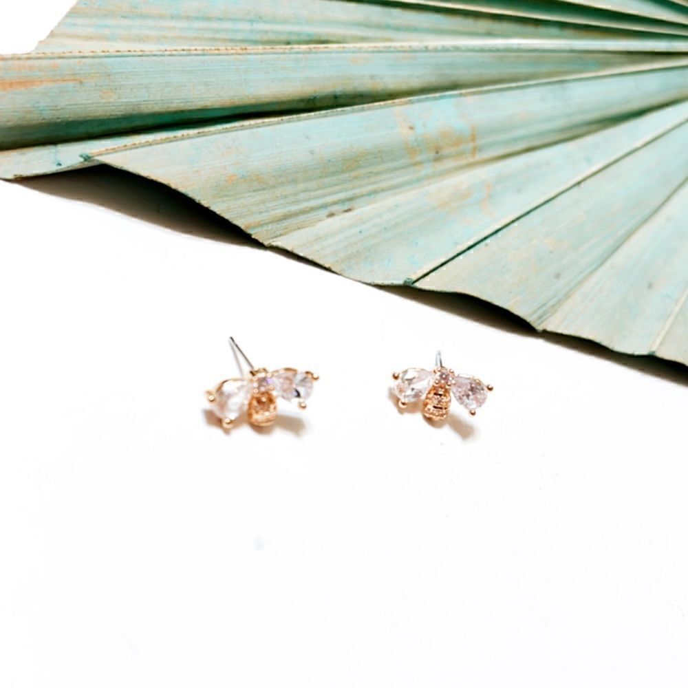 Bees stud earrings #998 - Picture 2 of 5